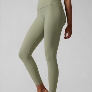 Athleta Elation Rib Tight Tall Large eucalyptus green NWT